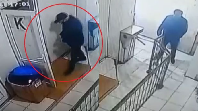 Bakıda kişini tualetdə soydular: 10 min dollarlıq quldurluğun görüntüləri - ANBAAN VİDEO 