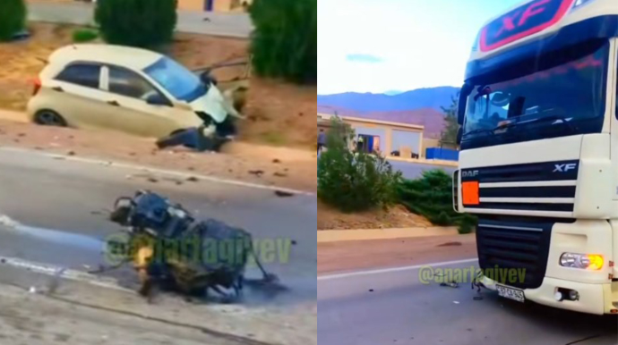 Naxçıvandakı ağır qəzada sürücü öldü - VİDEO