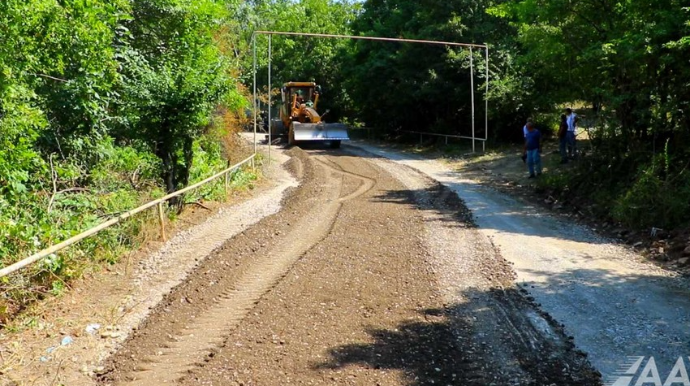 İsmayıllının Zərgəran avtomobil yolu təmir edilir - FOTO - VİDEO