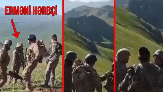 Azərbaycan əsgərləri erməni hərbçilərini sərhəddən qovdu  - VİDEO