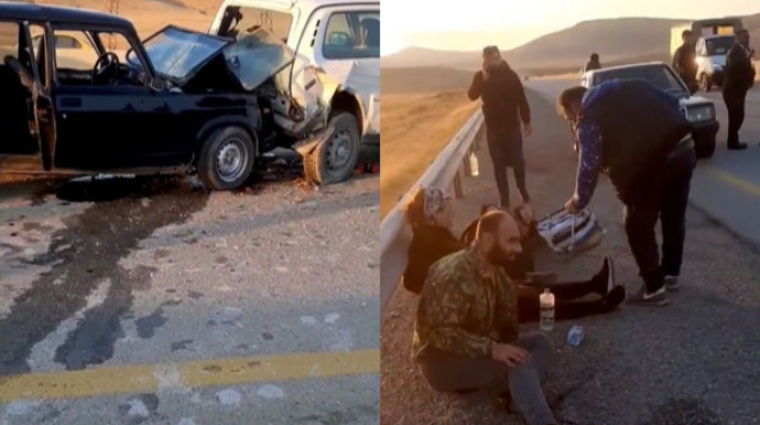 Bakı - Şamaxı yolunda ağır qəza: Xəsarət alanlar var – VİDEO