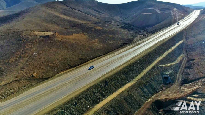 Ağdam-Füzuli yolunun inşası sürətlə davam edir - FOTO - VİDEO 