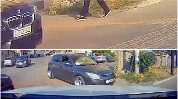 Əks yola çıxan sürücü mübahisə etdi, digəri fürsətdən istifadə edib eyni qaydanı pozdu   - VİDEO