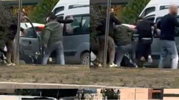 İşıqforun qırmızı işığında sürücünü döyən 6 nəfər saxlanıldı; 3-ü həbs edildi - VİDEO 