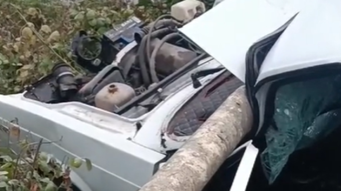 Göyçayda qəza: Xəsarət alan var - VİDEO