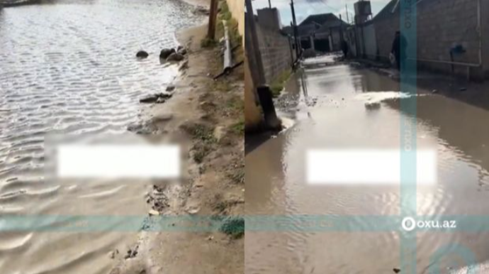 Ramanada yolları su basdı:  Sakinlər nazik cığırın ümidinə qalıblar  - VİDEO
