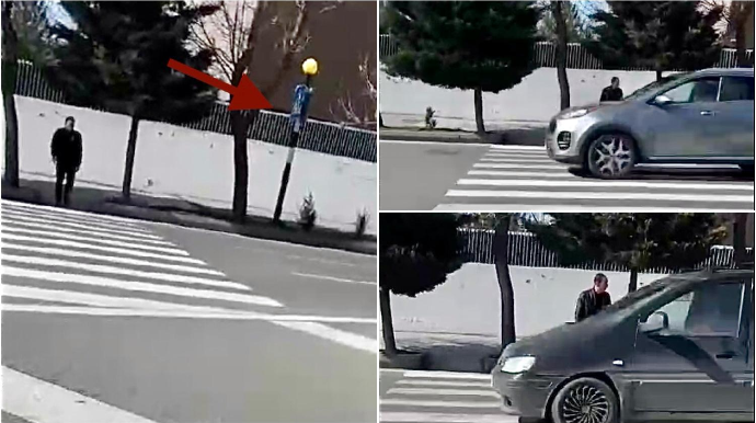 Bu küçədə yol nişanını görməzdən gələn sürücülər təhlükə yaradır - Piyadalar ŞİKAYƏTÇİDİR - VİDEO