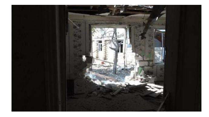 Düşmən Tərtər şəhərini artilleriya atəşinə tutub: Dağıntılar var   - VİDEO