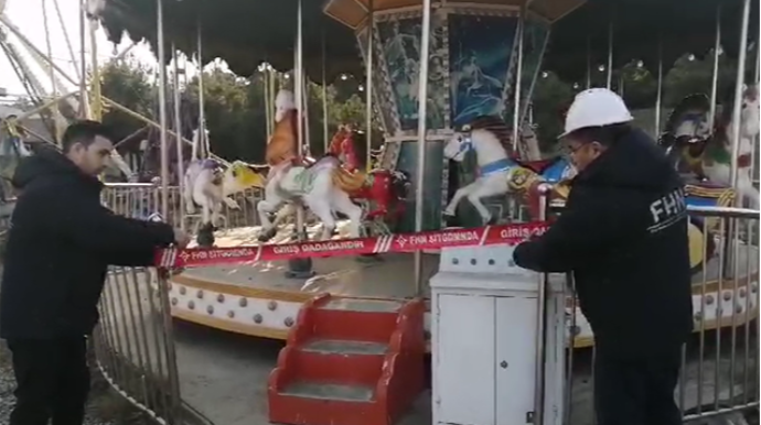 Gəncədə bəzi attraksionların istismarı dayandırıldı - VİDEO