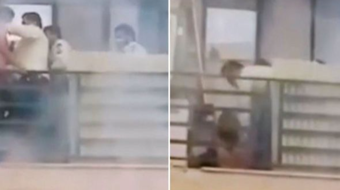 İranda polislər intihardan qurtardıqları şəxsi amansızcasına döydülər    - VİDEO