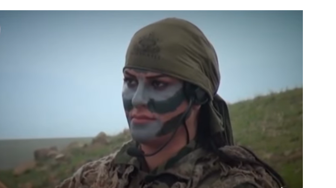 Azərbaycanın mərd qadın hərbçiləri Vətənin keşiyində möhkəm dayanıblar  - VİDEO