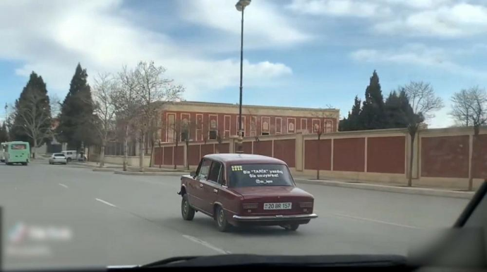 Gəncədə toy karvanında avtoşluq edən şəxs cəzalandırıldı - FOTO - VİDEO