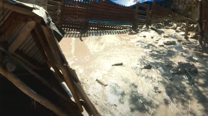 Qusarda sel təhlükəsinə görə ailələr köçürüldü - VİDEO