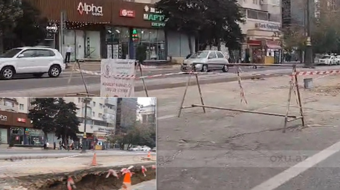 Şərifzadə küçəsində yol yenə qazıldı: Rəsmi qurum səbəbi açıqladı – VİDEO