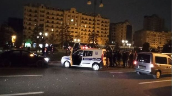 PPX maşını qəza törətdi:  Qış parkında - VİDEO - FOTO