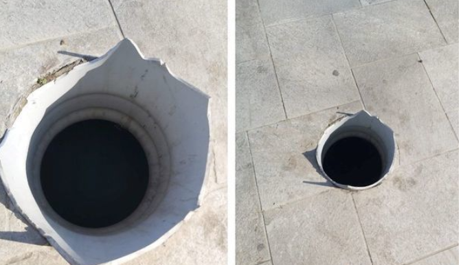 Bakıda parkın ortasında üstüaçıq dərin quyu tapılıb  - FOTO 