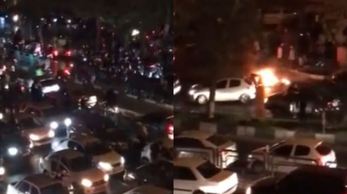 Etirazlar nəticəsində Tehranın ən böyük prospektində hərəkət dayanıb - VİDEO 