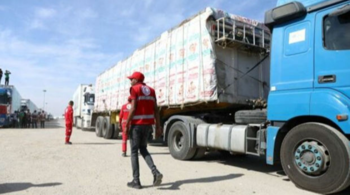 Qəzzaya yardım aparan avtomobil karvanı Fələstin anklavına daxil olub