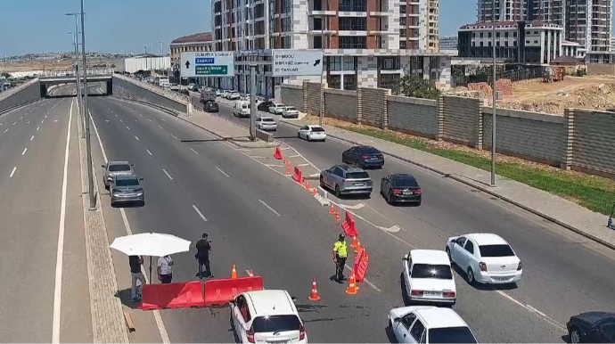 Konsertə görə bu yol bağlandı  - FOTO 