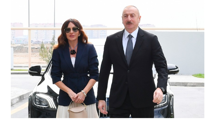 İlham Əliyev və Mehriban Əliyeva Ağcabədi rayonuna səfər ediblər