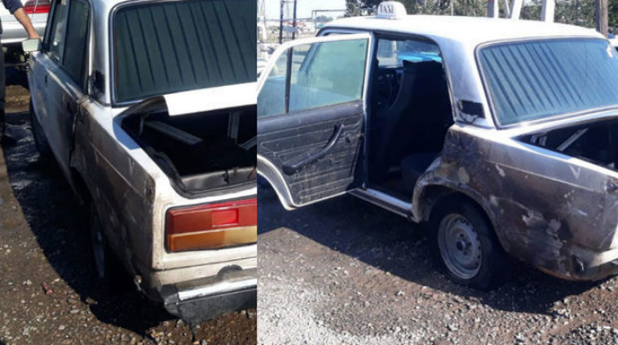 В Товузском районе произошла утечка на газопроводе: загорелся автомобиль, есть пострадавший  - ФОТО