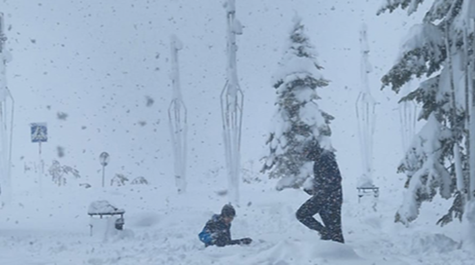 Высота снежного покрова в Шаруре составила 29 см 