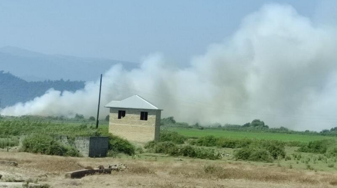 Lənkəranda yanğın başladı  - FOTO