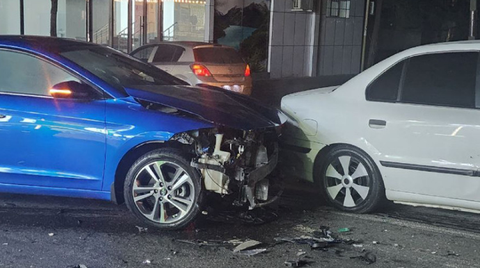 Bakıda manevr qaydalarını pozan sürücü qəza törədib   - FOTO