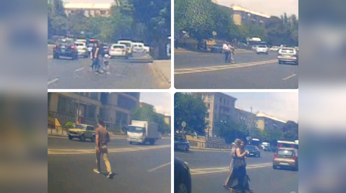 В Баку пешеходы перебегают дорогу в неположенном месте - ВИДЕО 