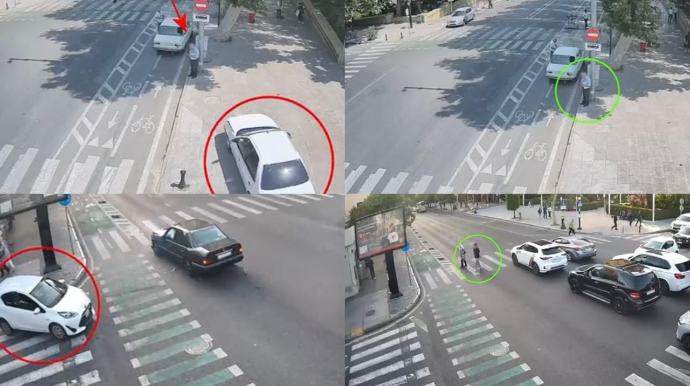 Qayda pozub qəza törədənlərin görüntüləri yayıldı - DİN-dən VİDEO