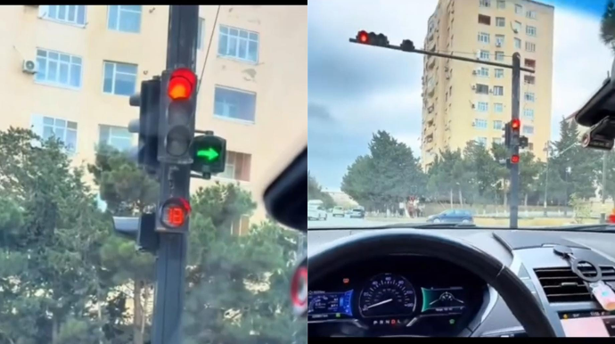 Sürücü video yayıb sual verdi – Bu halda qayda pozuram ya yox? - VİDEO 