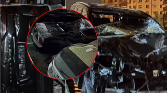 Yasamalda baş verən ağır avtomobil qəzasının görüntüləri yayıldı - ANBAAN VİDEO 