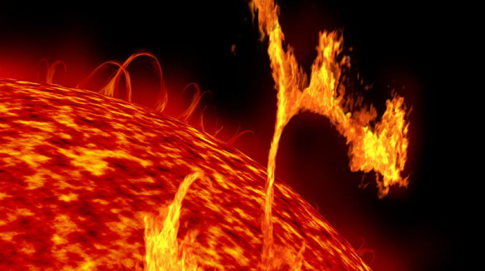 Günəşdə partlayış oldu