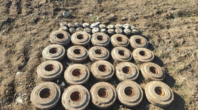 Füzuli-Zəngilan dəmiryolunda 1323 mina, 14 partlamamış hərbi sursat aşkarlanıb