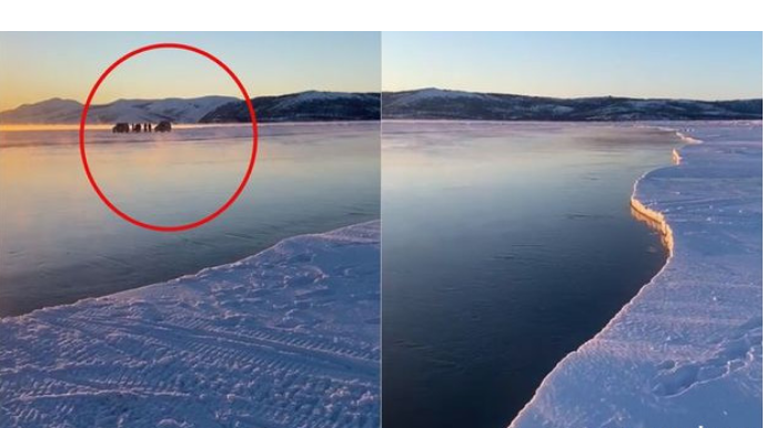 Üzərində balıqçıların olduğu buz parçası sahildən qoparaq açıq dənizə sürükləndi - VİDEO 