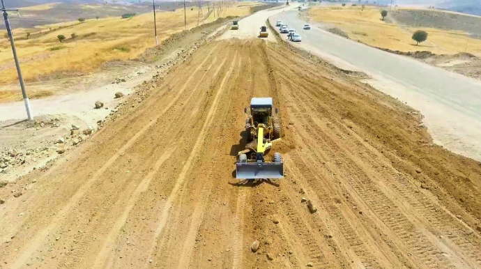 Şükürbəyli-Cəbrayıl-Hadrut avtomobil yolunun tikintisi sürətlə davam etdirilir - FOTO 