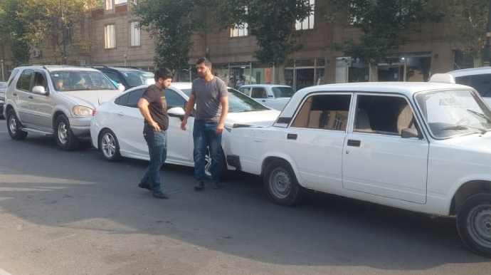 Gəncədə 3 avtomobil toqquşub - FOTO 