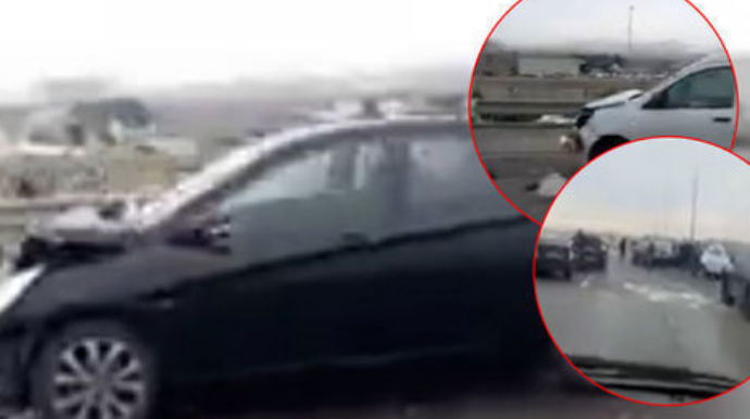 Цепная авария в Абшеронском районе: столкнулись восемь автомобилей 