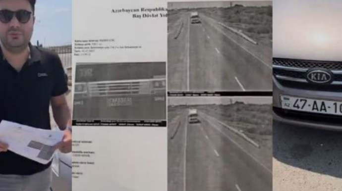 Штрафы иранского водителя приходят на автомобиль азербайджанской компании - ВИДЕО 