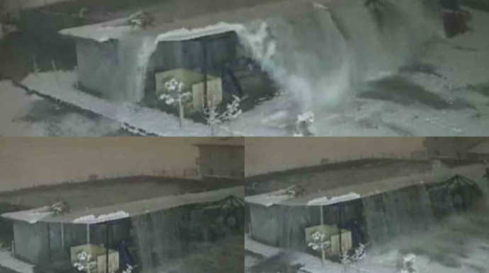 Malatyada zəlzələ anının yeni görüntüləri: Sunami fəlakətini xatırlatdı   - VİDEO