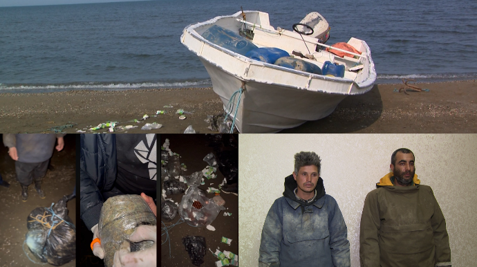 Dənizlə narkotik daşıyan iranlı balıqçılar saxlanıldı - FOTO - VİDEO