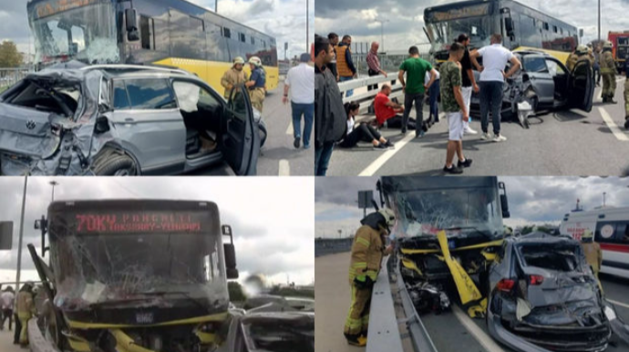 Türkiyədə avtobus zəncirvari qəzaya səbəb oldu: Yaralılar var - VİDEO 