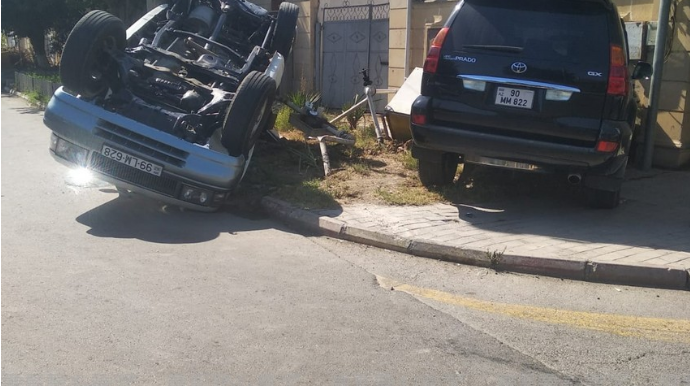 Salyanda yol qəzasında iki nəfər xəsarət alıb  - FOTO