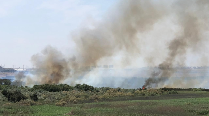 Ceyranbatan su anbarının yaxınlığında yenidən yanğın başlayıb