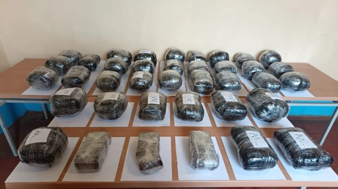 İrandan Azərbaycana 35 kq narkotik keçirilməsinin qarşısı alındı 