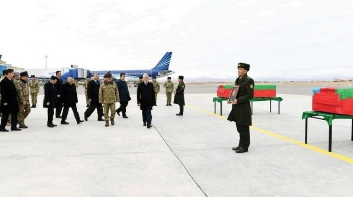 В Нахчыванском международном аэропорту состоялась церемония встречи шехидов  - ФОТО