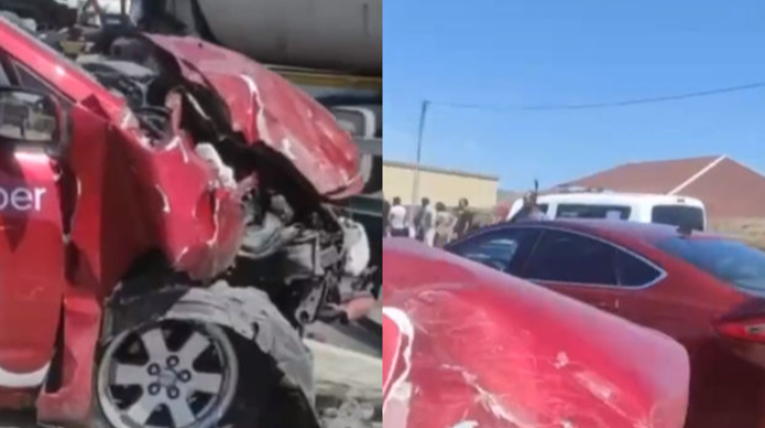 Bakıda “Prius” idarəetmədən çıxaraq aşdı  - VİDEO