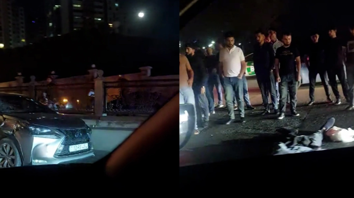 В Баку Lexus насмерть сбил пешехода - ВИДЕО
