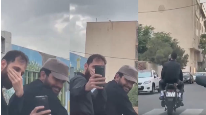 İranda hökumət muzdluları öz avtomobilləri ilə yol gedən qadınları narahat edirlər   - VİDEO