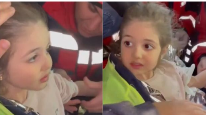 Dörd gün sonra dağıntılar altından çıxarılan qızcığazın sözləri hər kəsi güldürdü   - VİDEO